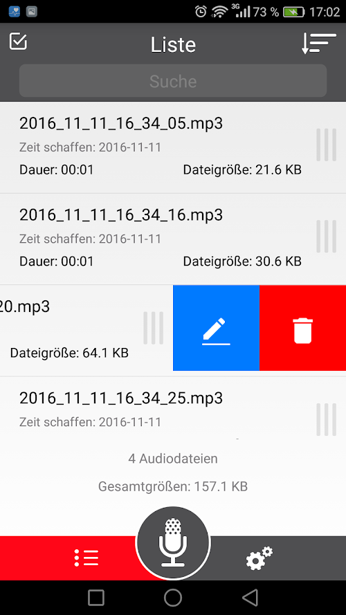 Diktiergerät  Screenshots