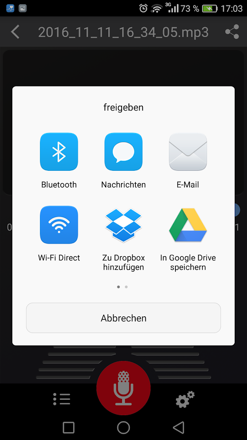 Diktiergerät  Screenshots