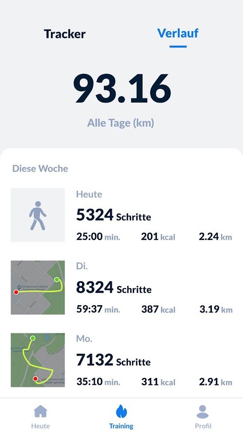 Schrittzähler  Screenshots