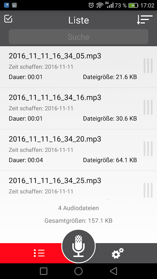 Diktiergerät  Screenshots