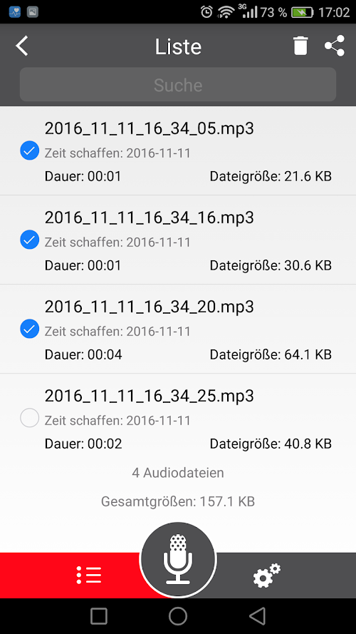 Diktiergerät  Screenshots