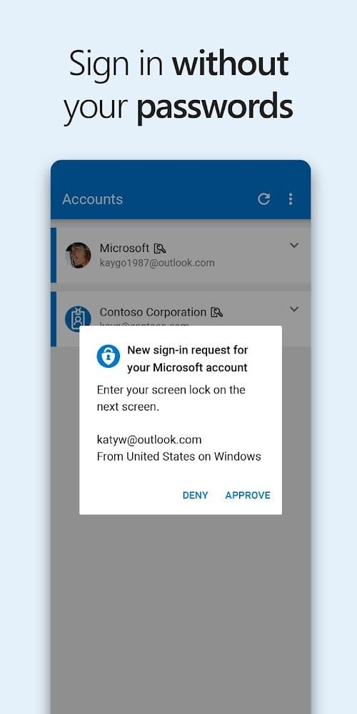 Microsoft Authenticator  Screenshots