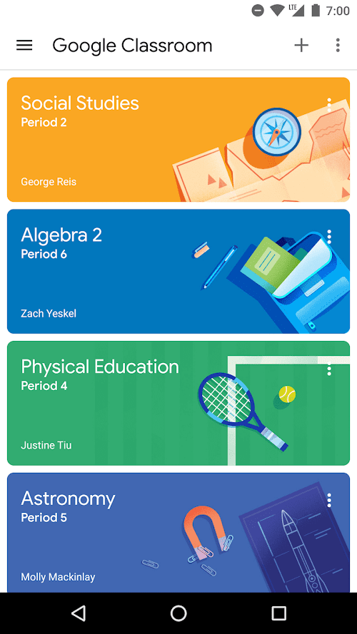 Google Classroom  Screenshots