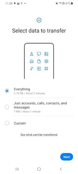 Samsung Smart Switch Mobile  Screenshots
